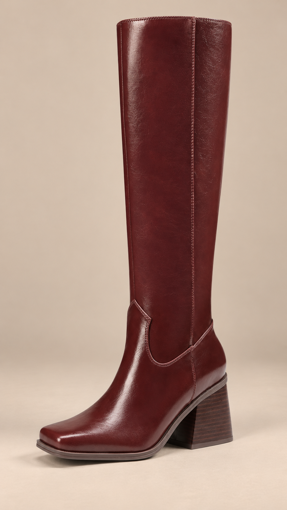 Zahara Tall-Shaft Boot — Burgundy product only