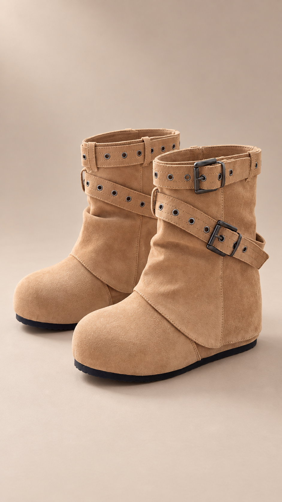 Marlowe Studded Boots — Camel product only