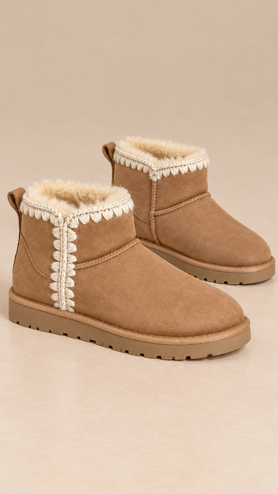 Ysella Whipstitch Mini Boot — Camel product only