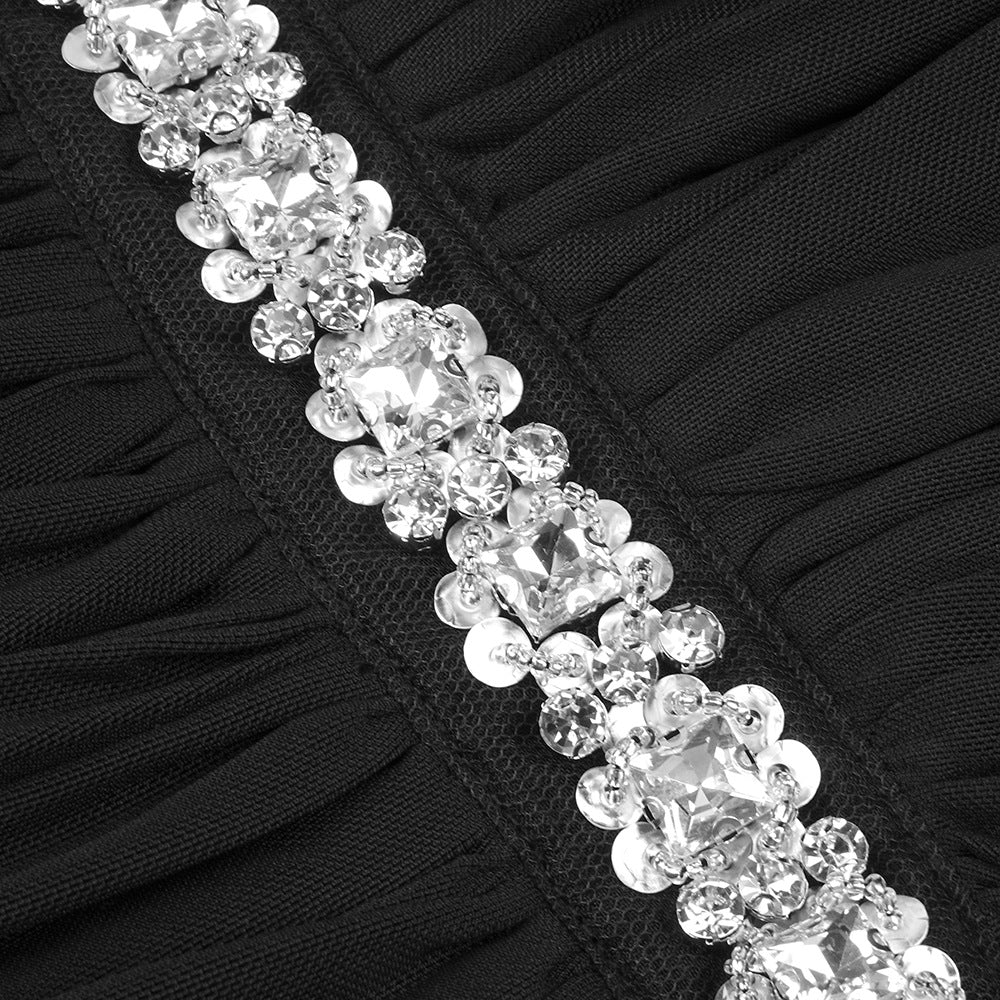 Celeste Crystal Halter Maxi Dress