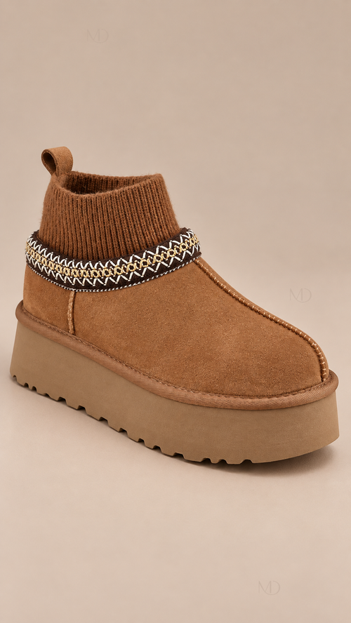 Sierra Platform Snow Boots — Chestnut product closed