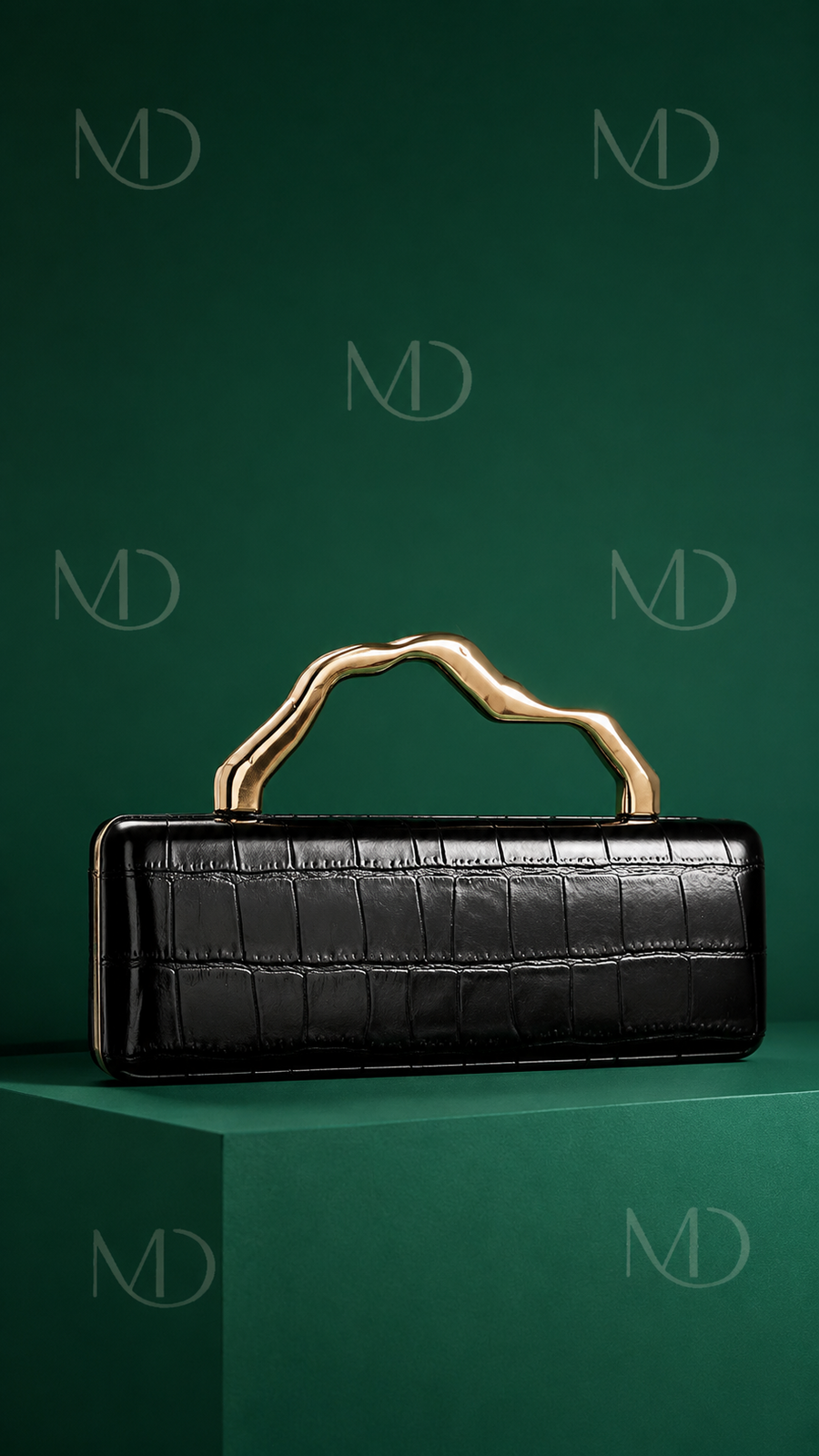 Cleo Croc Evening Clutch Black item