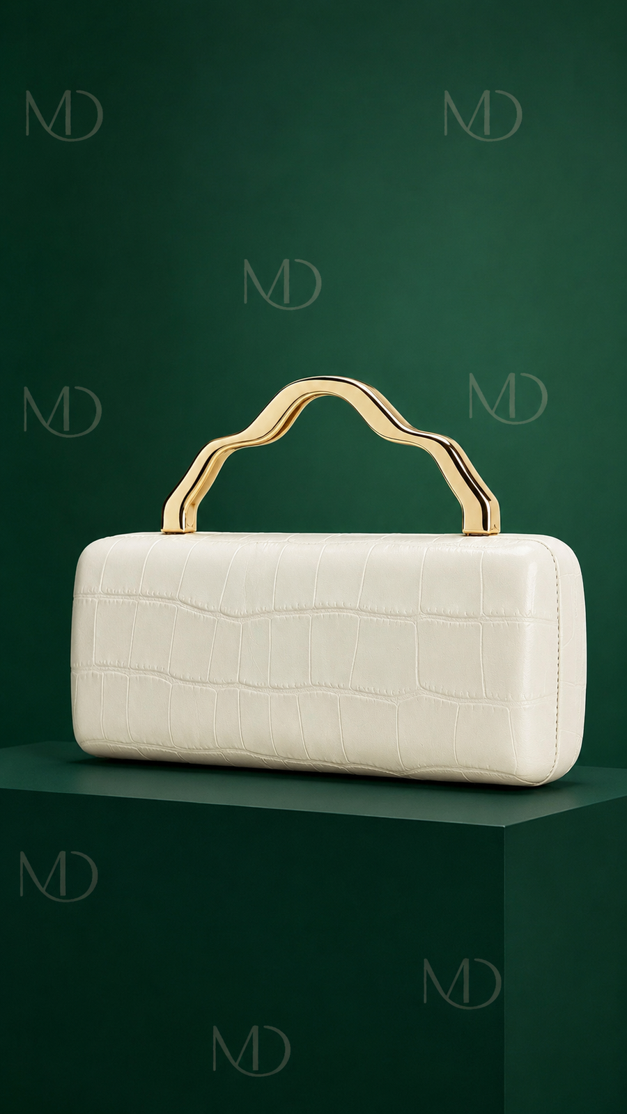 Cleo Croc Evening Clutch Off-white item
