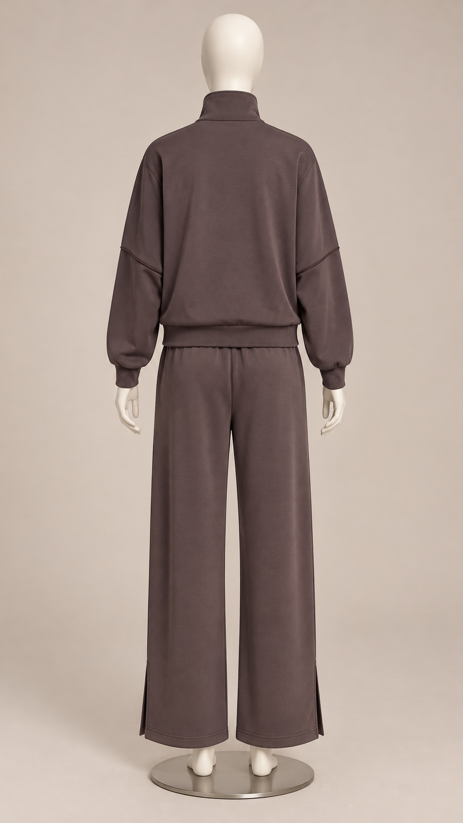 Saoirse Split-Hem Track Set — Coffee mannequin back