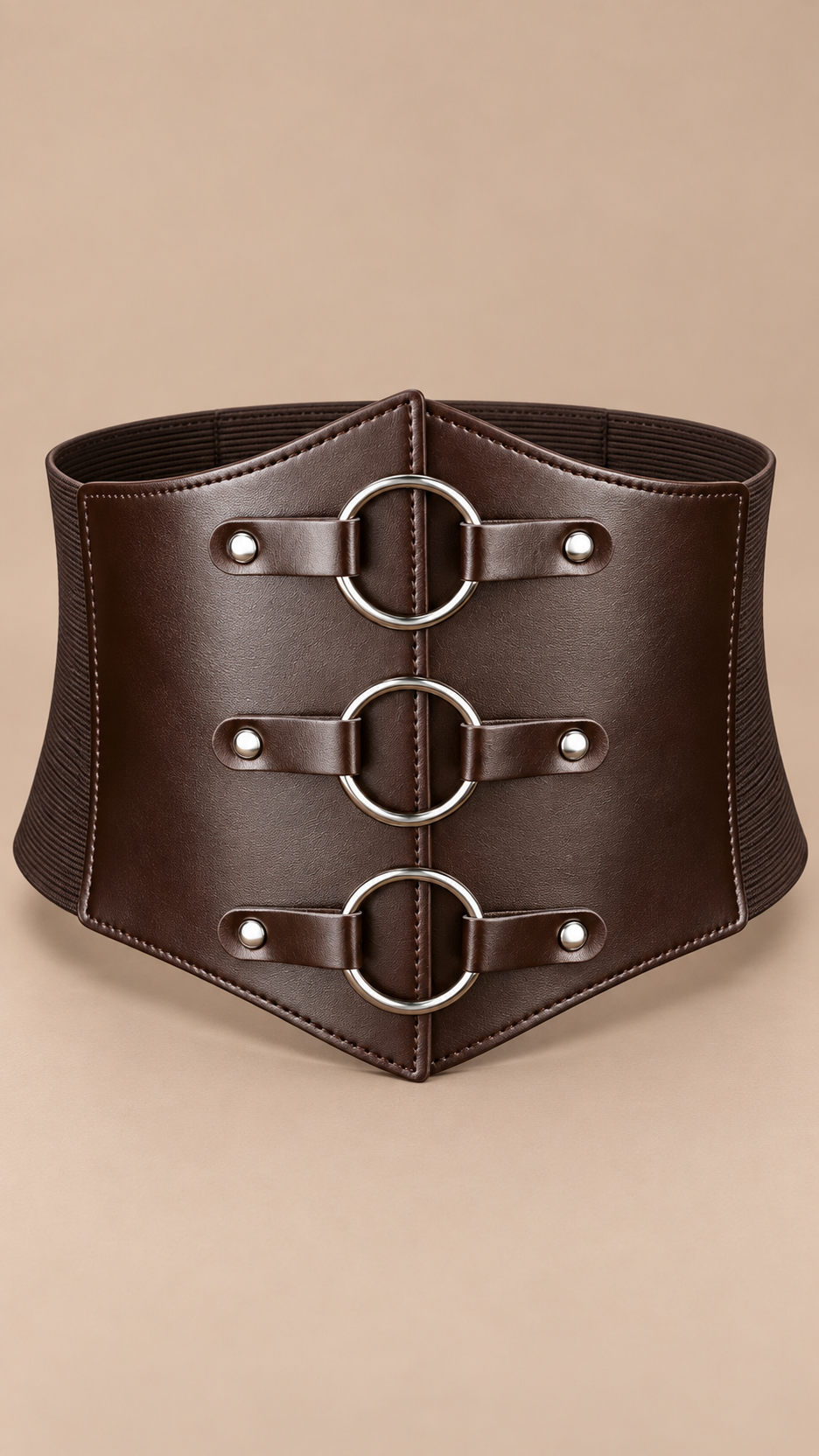 Seraphine Lace-Up Corset Belt — Coffee product only
