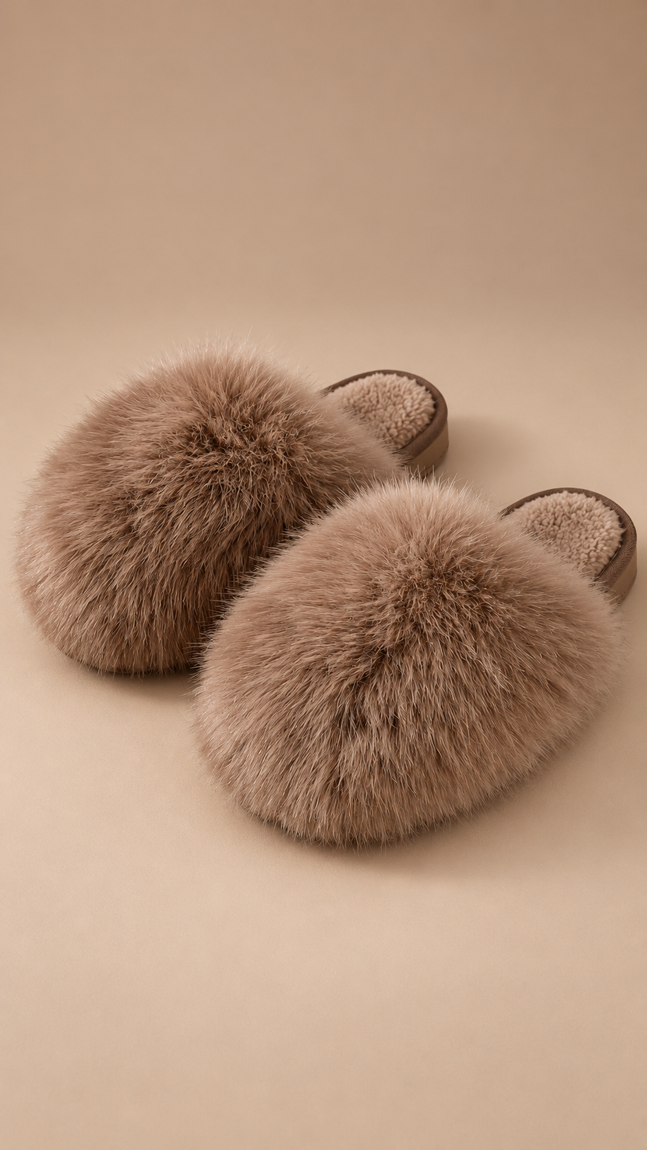 Ravelle Fluff Slipper — Coffee product only