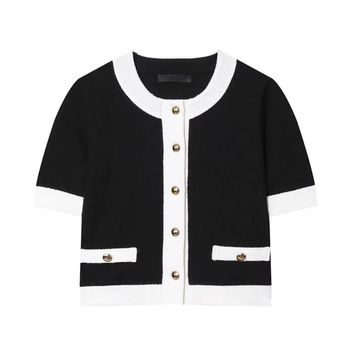 Color Trim Cardigan