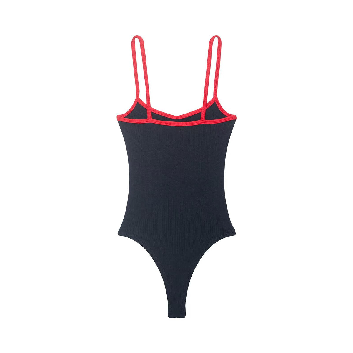 Contrast Trim Strappy Bodysuit