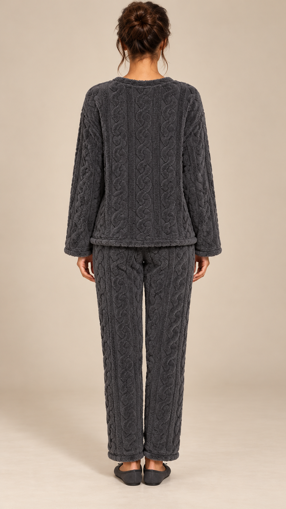 Philippa Bear-Patch Set — Dark Gray model back