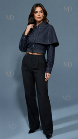 Delphine Denim Cape Jacket