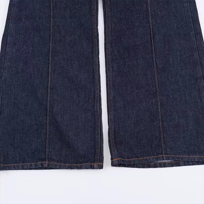 Denim Wide Belt Jeans