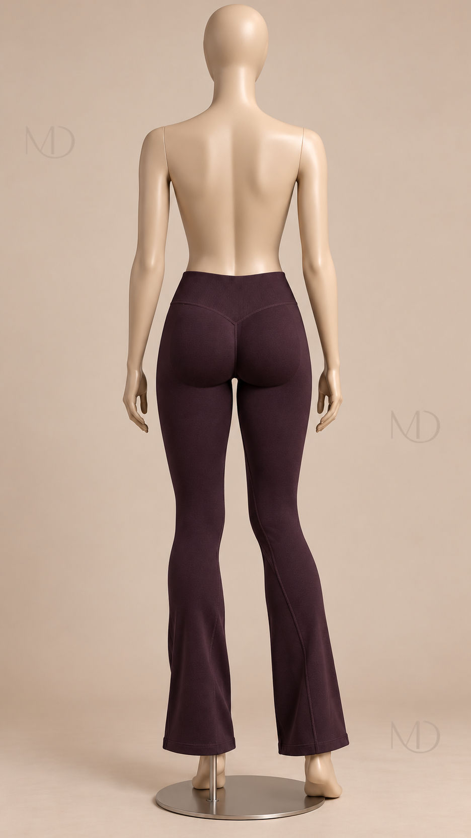 Ines Seamless Flare Pants — Espresso mannequin back