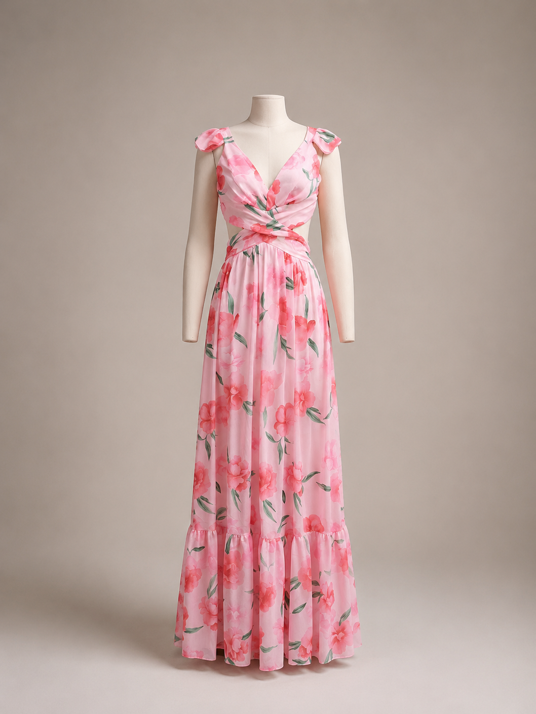 Aurelia Lace-Up Maxi Dress