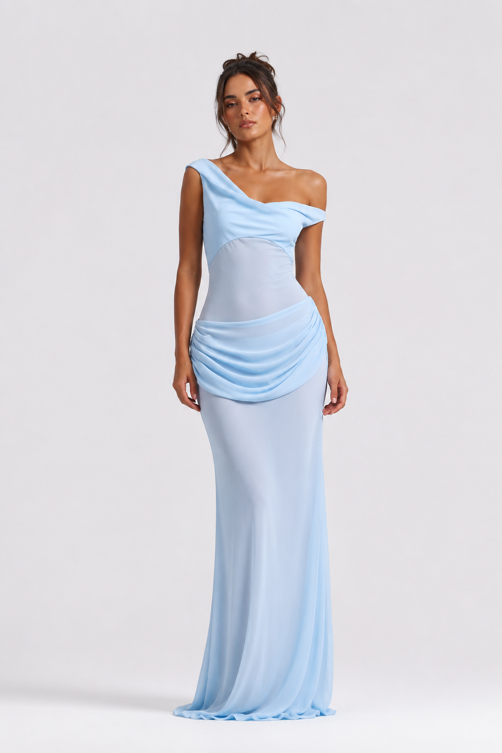 Ethereal Sculpt Mesh Dress