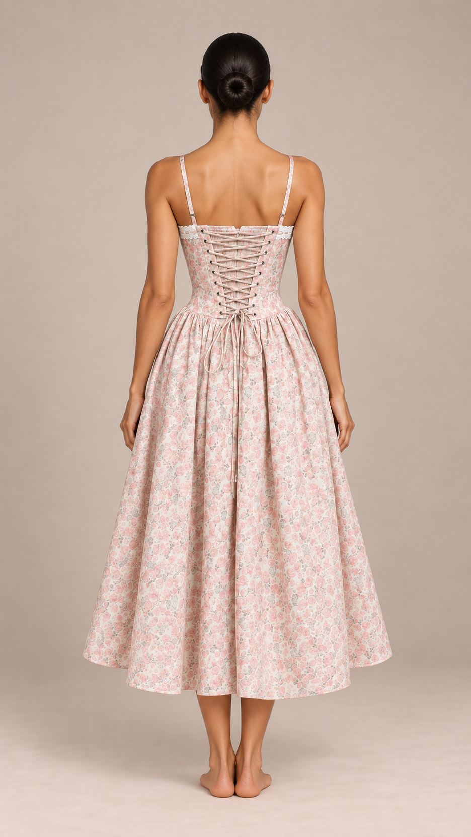 Ottoline Corset Sundress — Floral model back