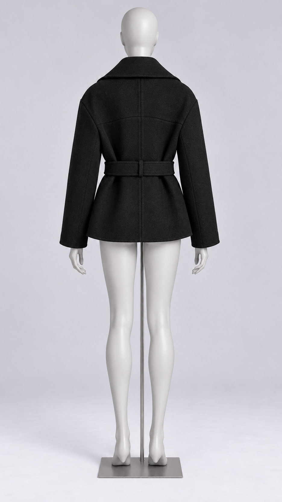 Honora Wide-Lapel Coat — Gallery mannequin back