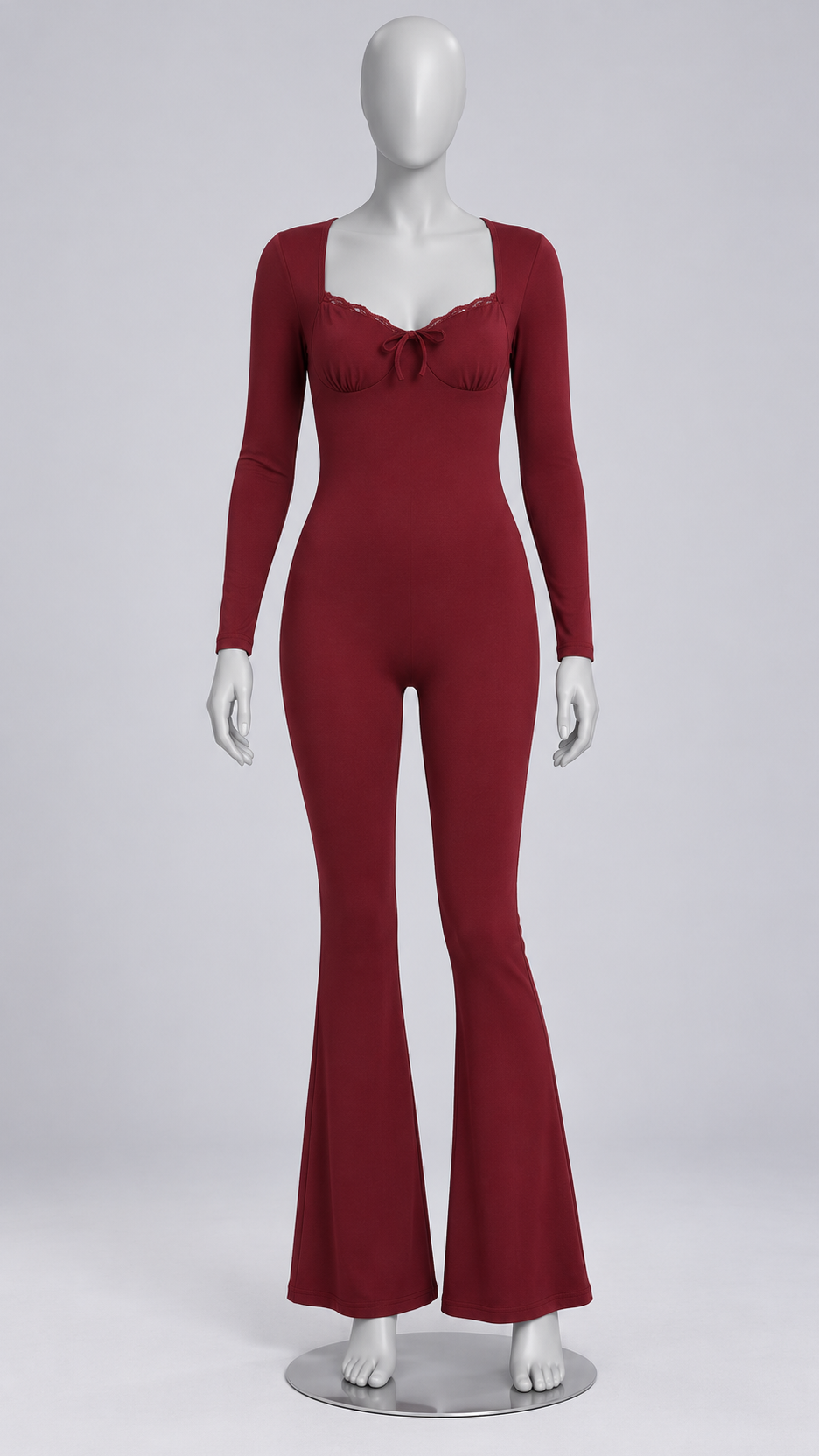 Carlotta Tie-Bust Jumpsuit — Gallery mannequin front