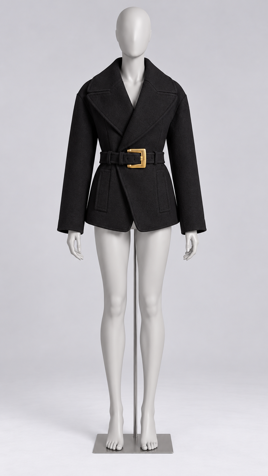 Honora Wide-Lapel Coat — Gallery mannequin front