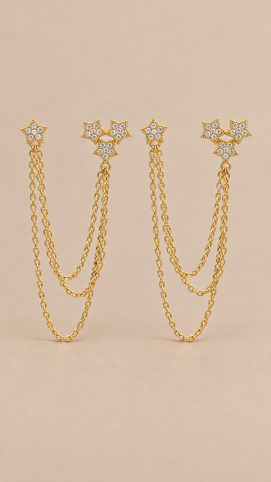 Elara Star-Drop Earrings — Gold product only