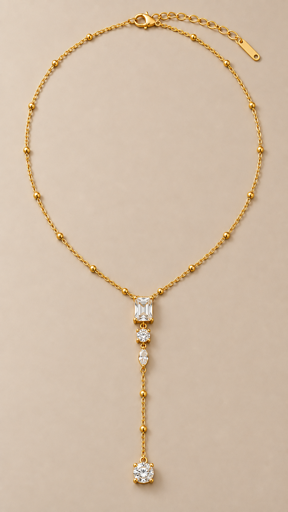 Cassia Lariat Necklace — Gold product only