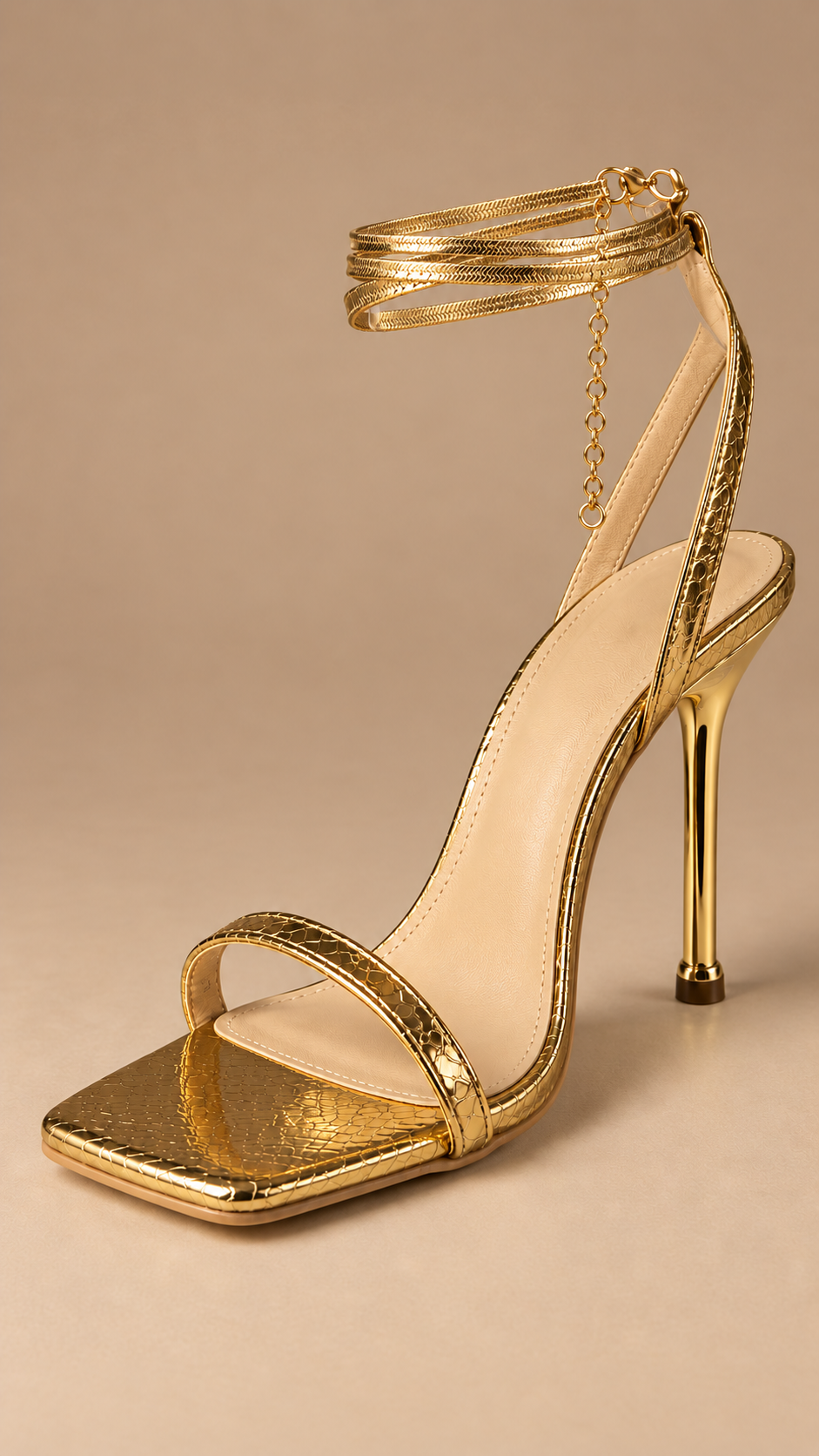 Thaisa Anklet Sandal — Gold product only