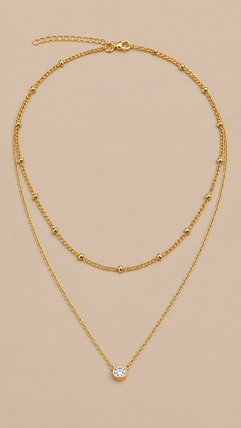 Celine Layered Pendant Necklace — Gold product only