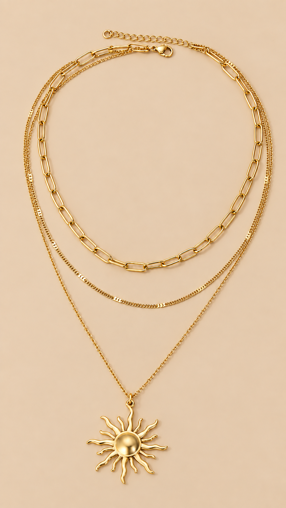 Aurelia Sun Necklace — Gold product only