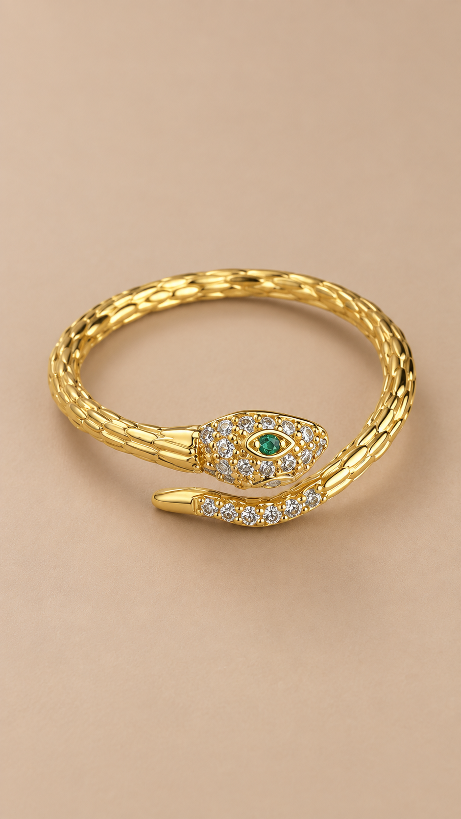 Sienna Pavé Snake Ring — Gold product only