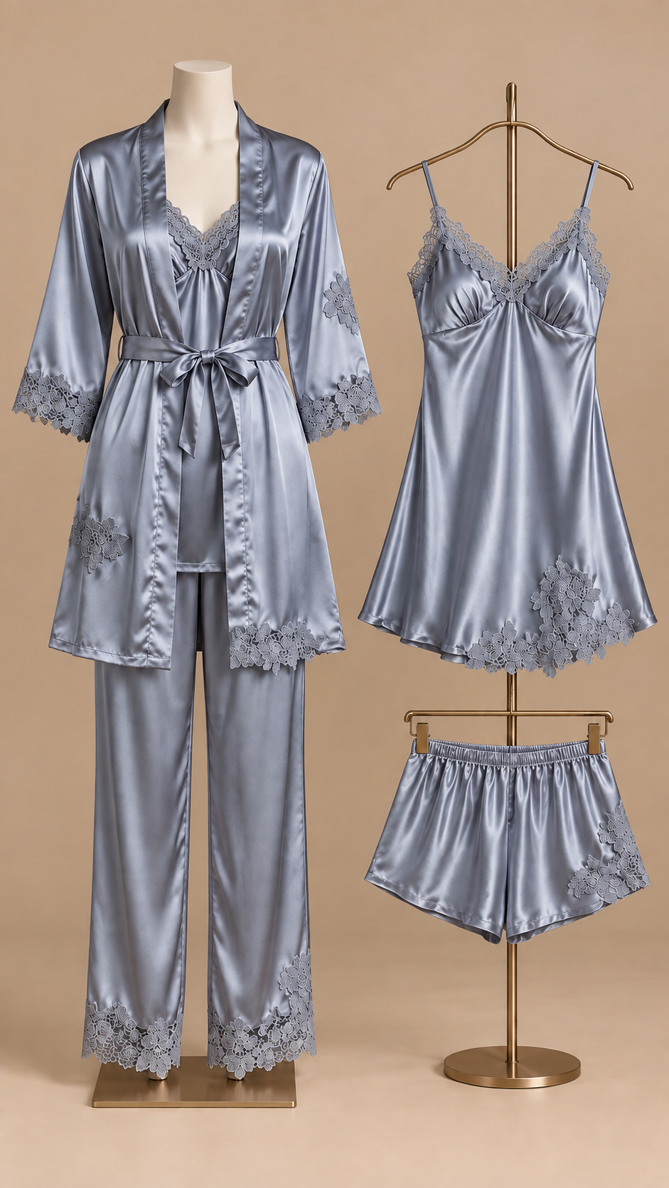 Anouk Five-Piece Set — Gray mannequin front