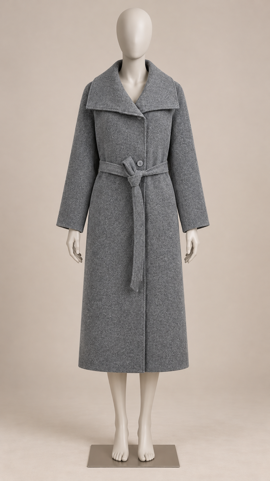 Hesper Raglan Coat — Gray mannequin front
