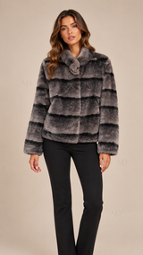 Sabine Faux Chinchilla Coat