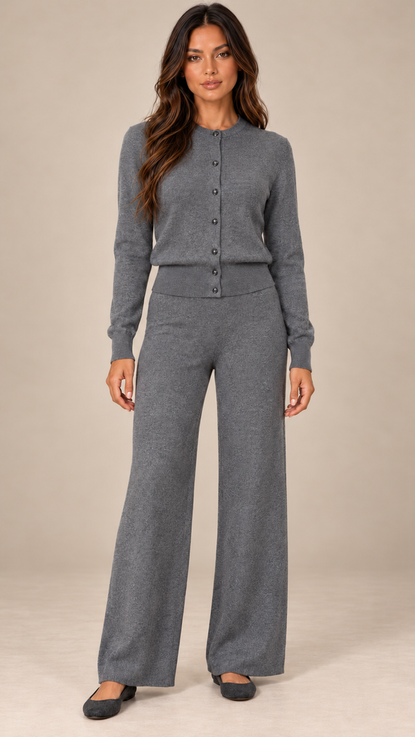 Ottoline Ribbed Cardigan Set