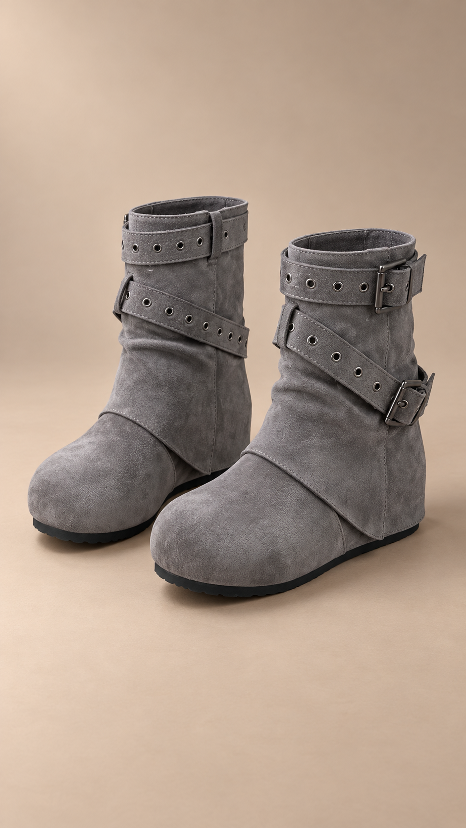 Marlowe Studded Boots — Gray product only