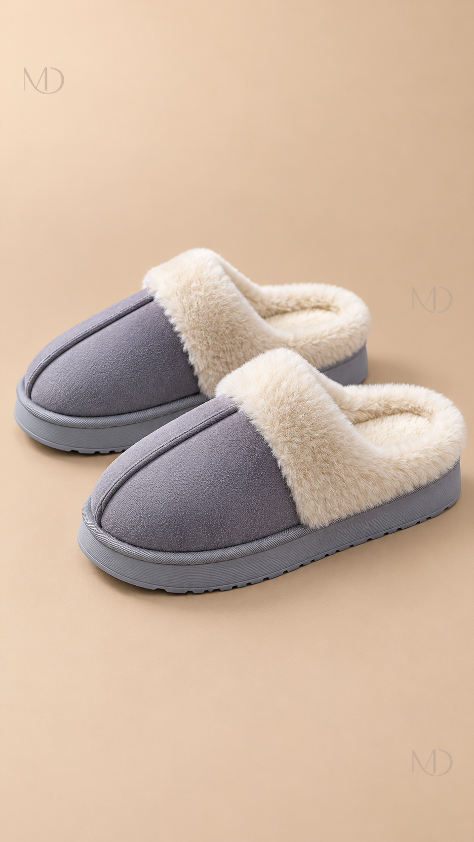 Ysaline Suede Slipper — Gray product only