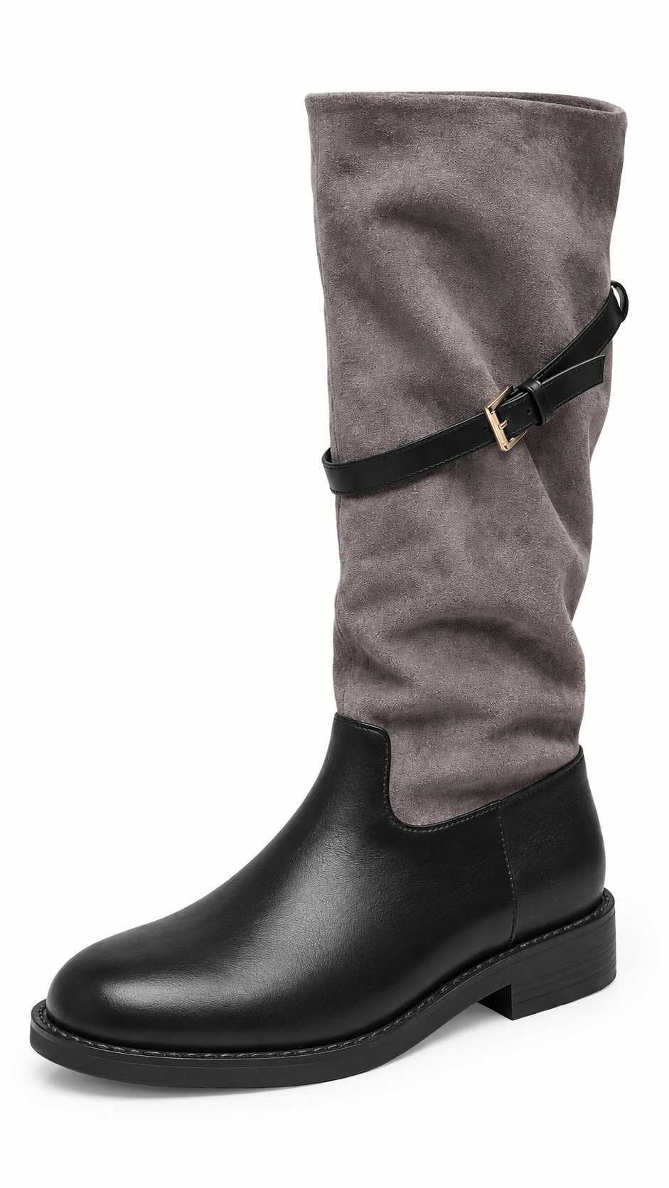 Brunella Wrap-Strap Boot — Gray product only