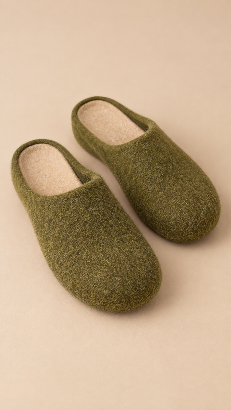 Gisella Teddy-Fleece Mule — Green product only