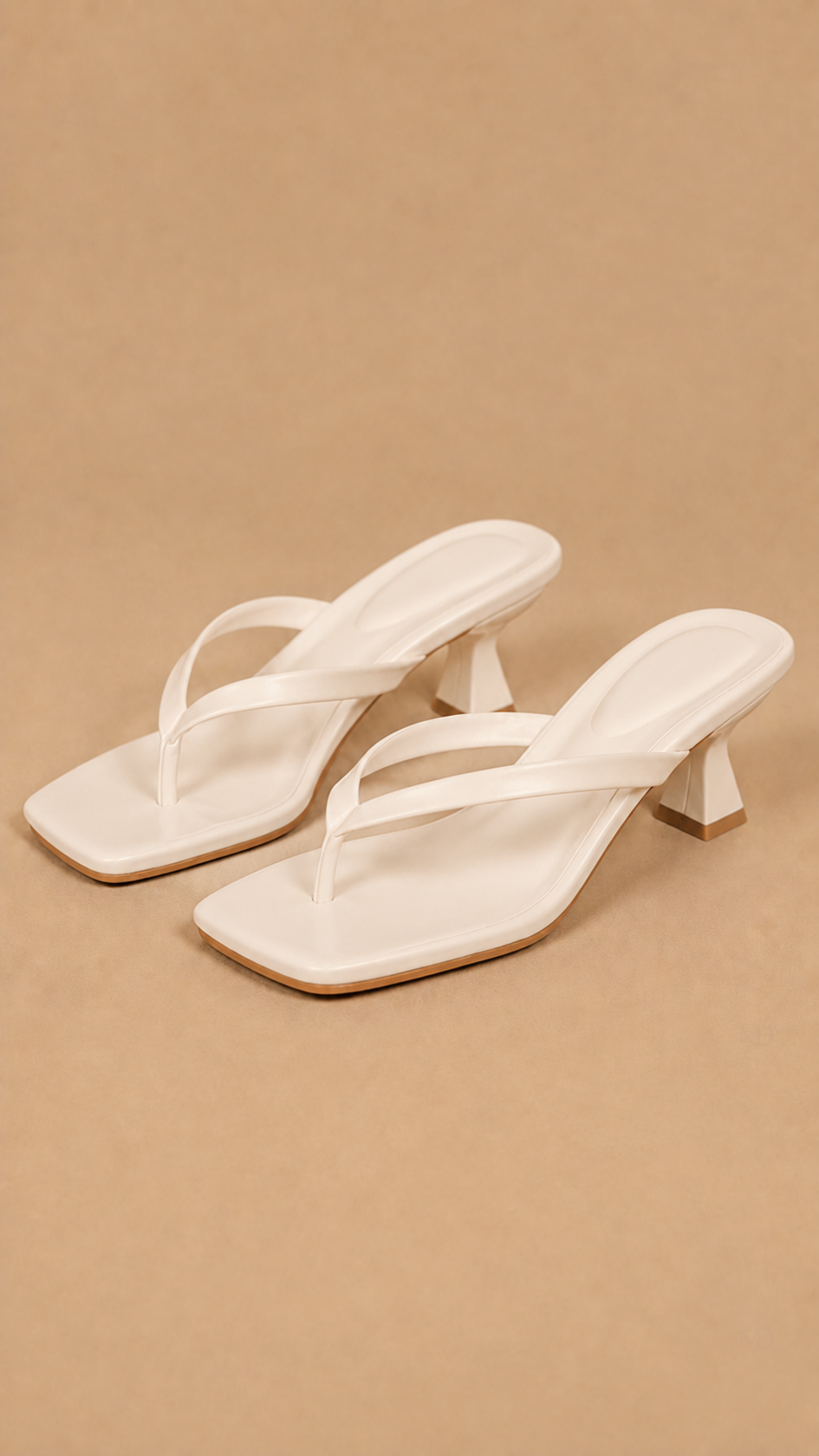 Isla Thong Heel Sandals - Ivory product view