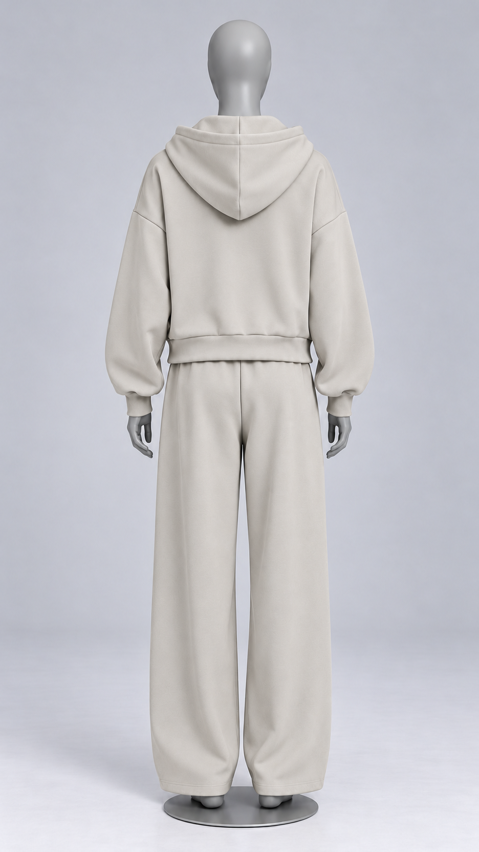 Rozalia Zip-Hoodie Set — khaki mannequin back