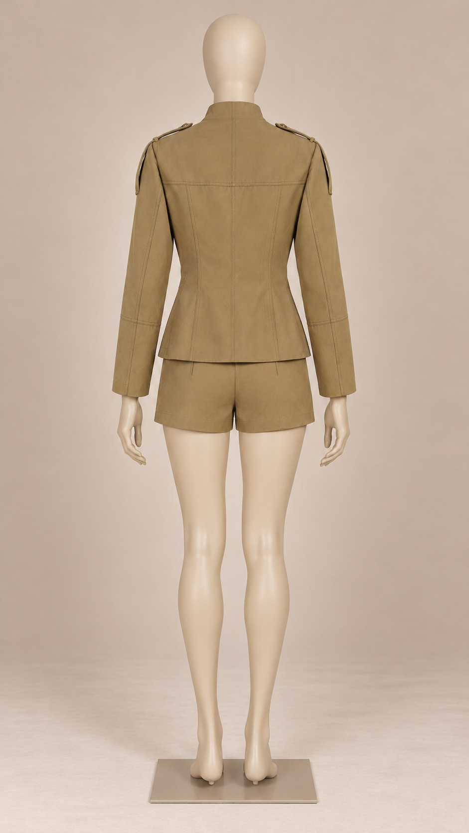 Imelda Epaulette Set — khaki mannequin back