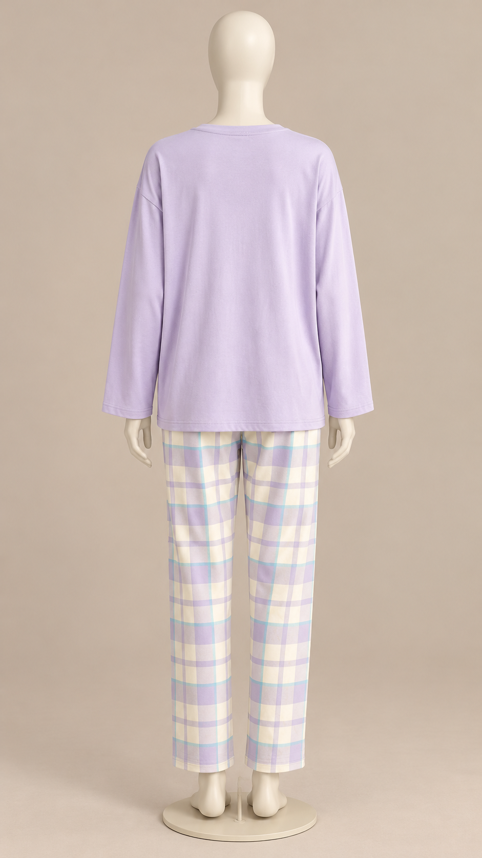 Rosemary Bra-Lined Pajama Set — Lavender mannequin back