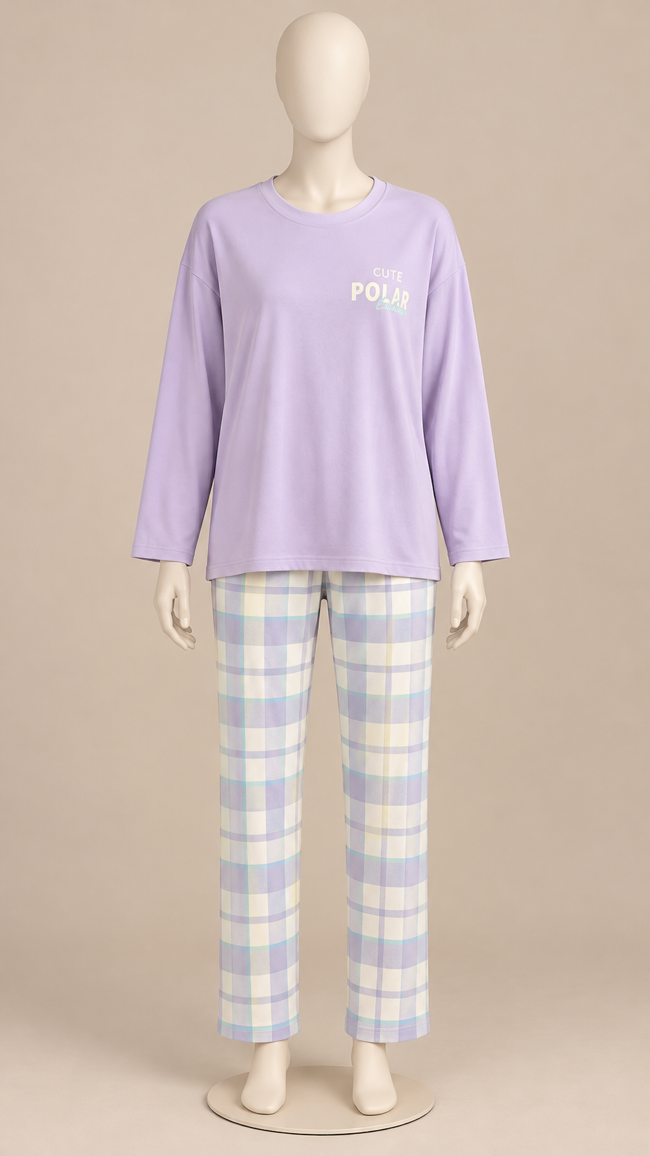 Rosemary Bra-Lined Pajama Set — Lavender mannequin front