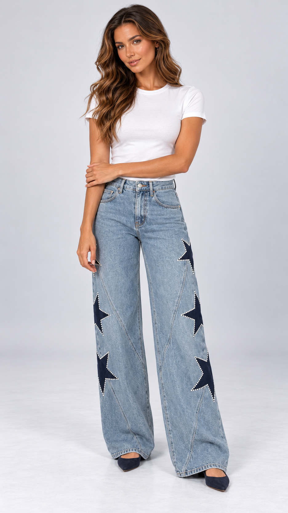 Astra Constellation Jeans — light blue model front