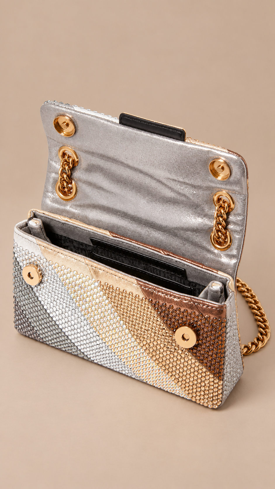 Valencia Prism Shoulder Bag — light brown product open
