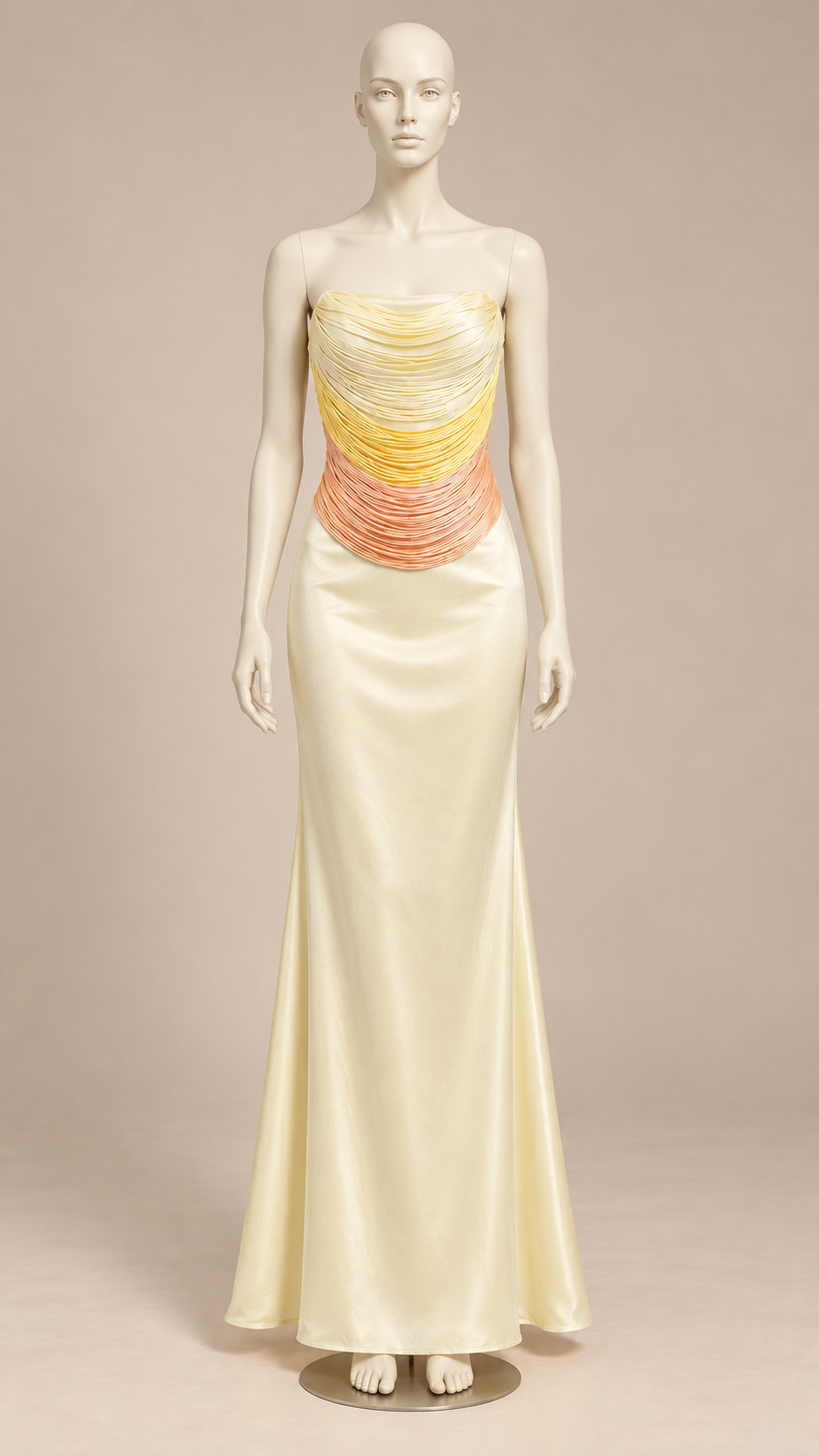 Liesel Tassel Maxi Set — Light Yellow mannequin front