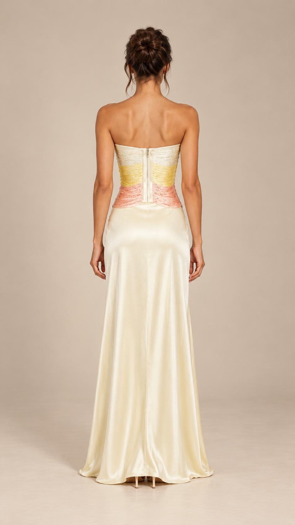 Liesel Tassel Maxi Set — Light Yellow model back