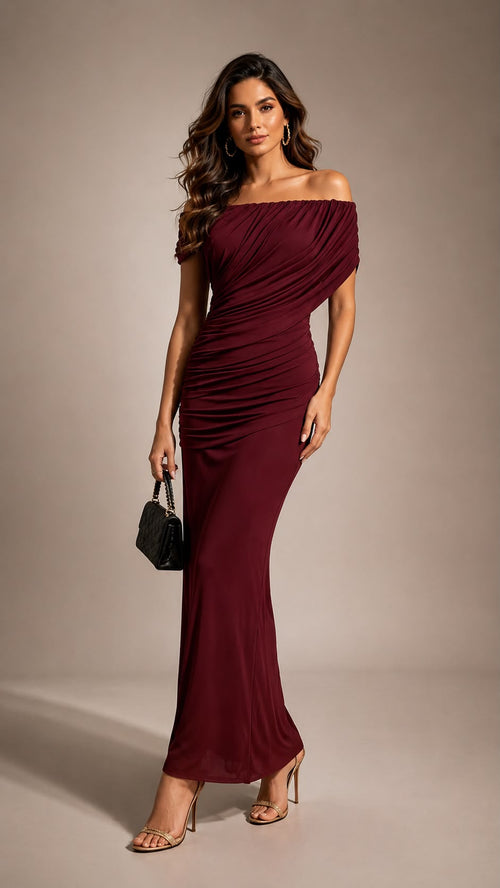 Lunavelle Halter Maxi Dress