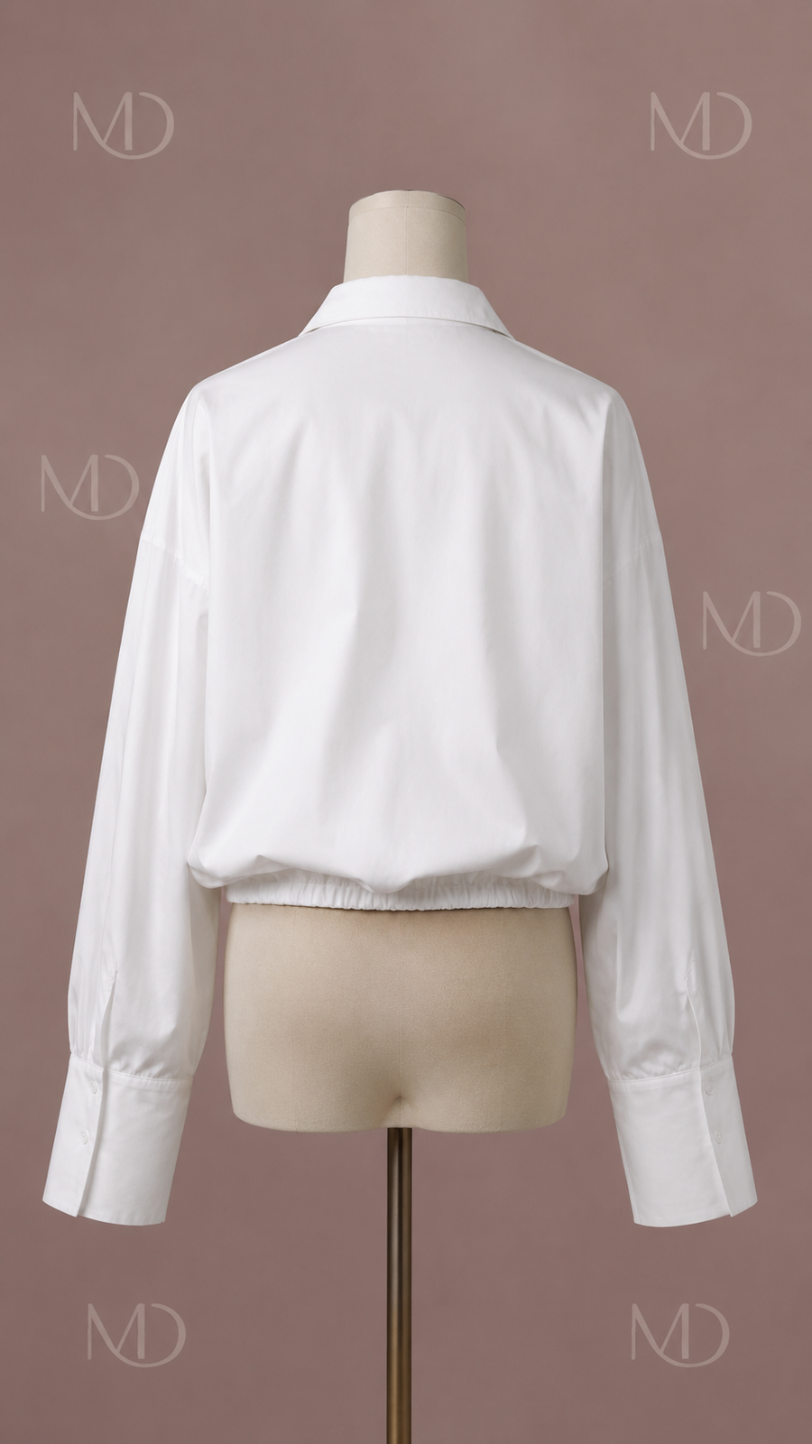 Margaux Wrap Poplin Shirt White back