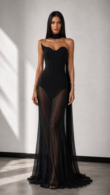Maristelle Printed A-Line Dress