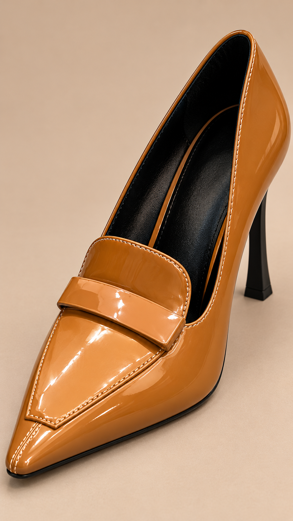 Arabella Penny-Strap Pump — Maroon 9.5cm shoe detail