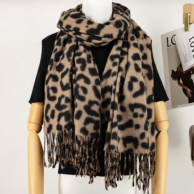 Isolde Leopard Cashmere Scarf supplier photograph